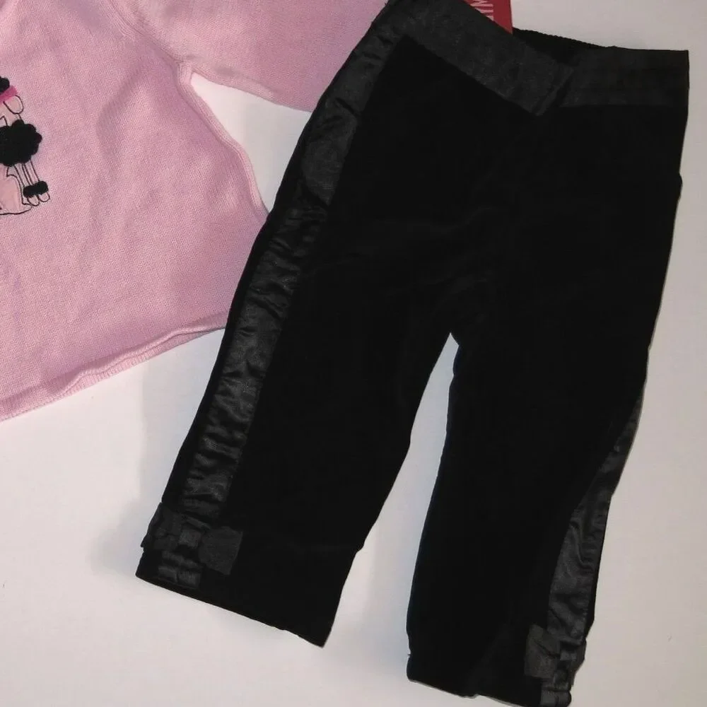 NEW Gymboree girls dress pants 18-24 velvet black tuxedo glamour kitty tres chic
